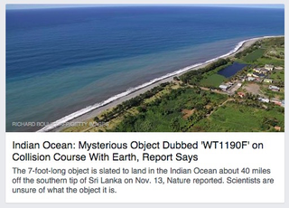 Illustration for article titled The "Mysterious Object on a Collision Course With Earth" Is a 7-Foot Long Hollow Rocket Body